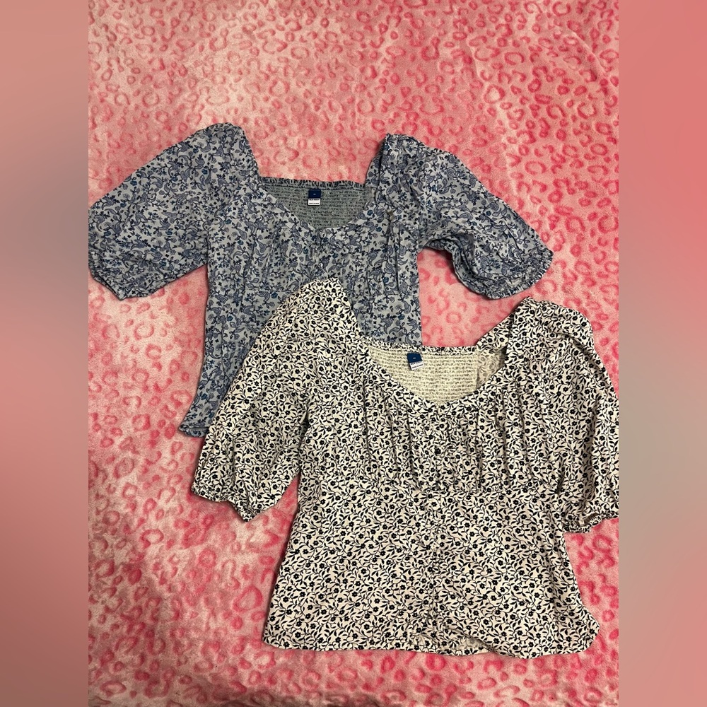 Bundle of two floral old navy blouses